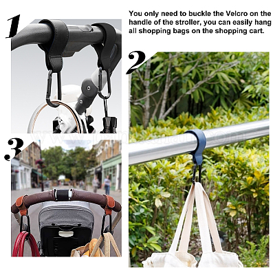 Ahademaker 4 комплект 2 цвета искусственная кожа крючки для коляски AJEW-GA0004-29-1