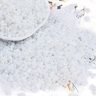 Непрозрачные цвета блестящие стеклянные бусины SEED-K010-04D-1