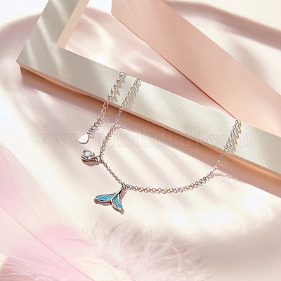 Браслеты на ногу из стерлингового серебра с родиевым покрытием JA136A-1