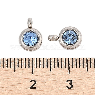 Модные оригинальные цветные подвески из нержавеющей стали марки А со стразами RB-M030-06Q-1