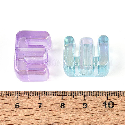 УФ-покрытие прозрачные акриловые европейские бусины OACR-M027-02E-1