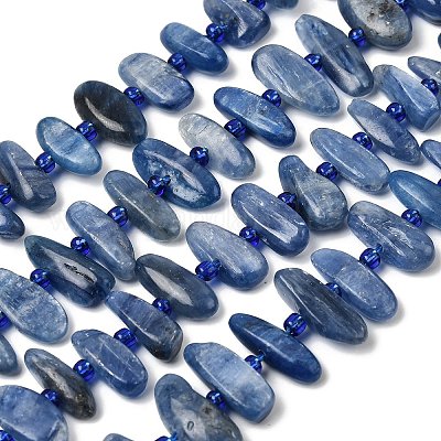 Натуральный кианитовые бисер пряди&nbsp;G-L649-A01-01-1