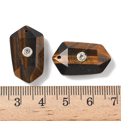 Граненые подвески из натурального тигрового глаза G-B151-02H-1