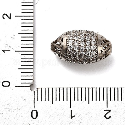 Латунные микро проложить кубического циркония бусы KK-L229-022P-1