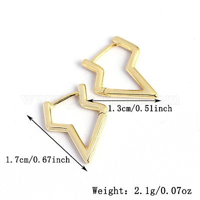 Геометрические нерегулярные серьги-кольца из стерлингового серебра s925 с молнией BC0991-1