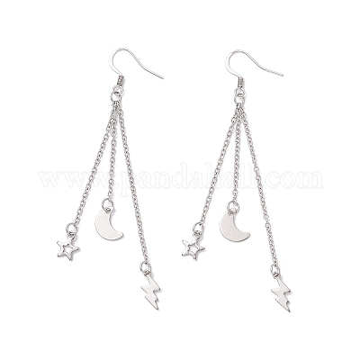 Серьги-подвески из нержавеющей стали 304 EJEW-JE06576-1