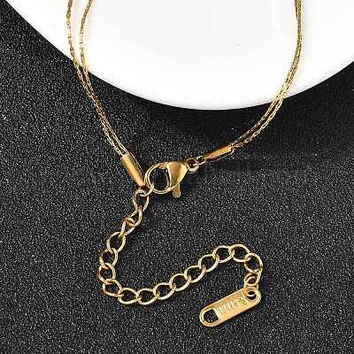 Двухслойные ожерелья в форме сердца из нержавеющей стали 304 для женщин NJEW-Z091-01G-1