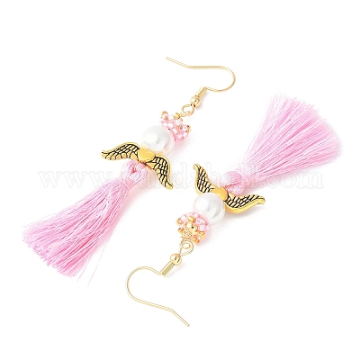 Серьги-подвески из нержавеющей стали 304 «ангел» EJEW-MZ00409-1