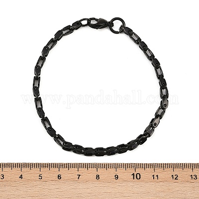 Браслеты-цепочки из нержавеющей стали 201 звено для мужчин и женщин BJEW-B143-03EB-1