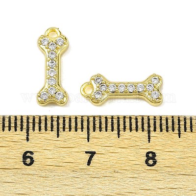 Латунные микропаве прозрачные подвески с фианитом KK-L238-03G-1