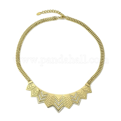 Нагрудные ожерелья из нержавеющей стали 304 NJEW-Q322-09G-1