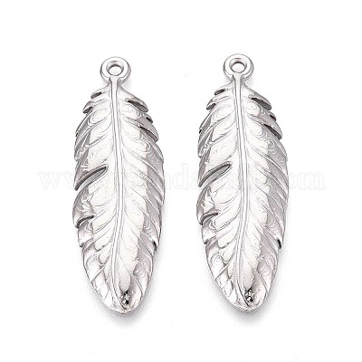 Подвески из перьев из нержавеющей стали 304 STAS-T067-32P-1