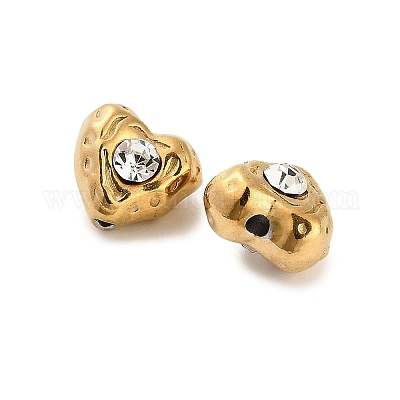 Бусины из хрусталя и страз из нержавеющей стали 304 STAS-U047-02G-1