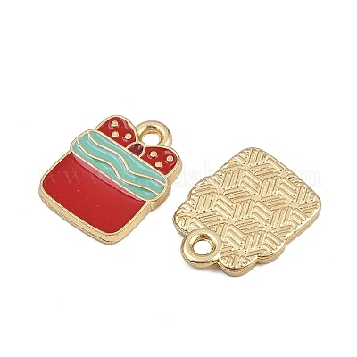 Подвески из сплава и эмали с рождественской тематикой ENAM-Z023-01G-04-1