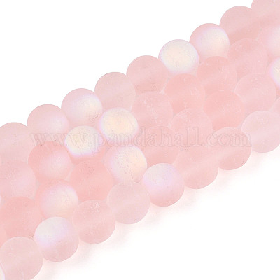 Матовые прозрачные стеклянные бусины GLAA-T032-T10mm-MBB10-1