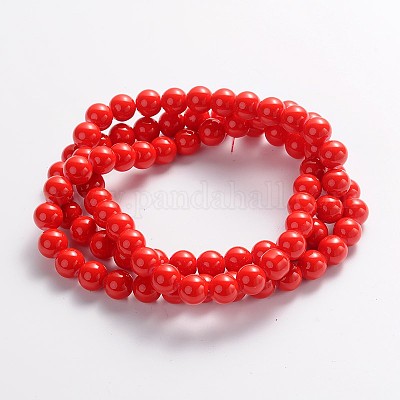 Окрашенные стеклянные бусины  DGLA-S071-10mm-49-1