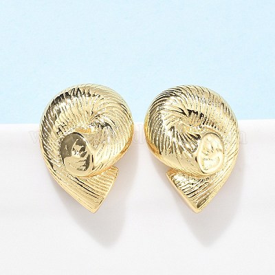 Латунь серьги EJEW-Q017-06G-1