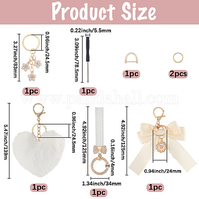 4 стиль плюшевый брелок в форме сердца из полиэстера и эмали KEYC-BBC0001-11B-1