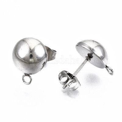 Фурнитура для сережек-гвоздиков из нержавеющей стали марки 304 STAS-Q225-16A-10mm-1