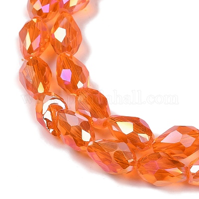 Прозрачные стеклянные бусины гальваническим пряди EGLA-N013-T4mm-B09-1