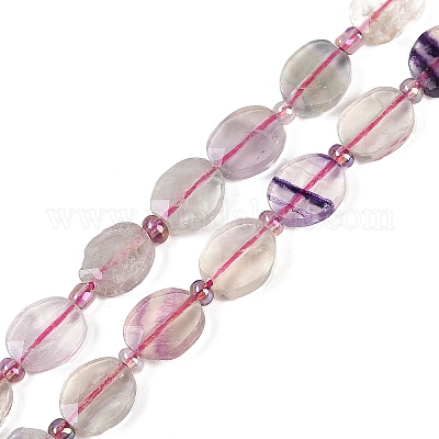 Природных красочные флюорита бисер нитей G-G182-C03-01-1