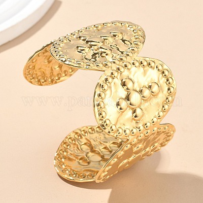 Браслеты-манжеты из нержавеющей стали 304 для женщин AJEW-P127-13G-1