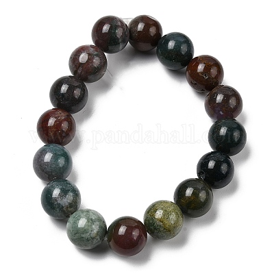 Природного индийского агата бисер нитей&nbsp;G-G515-12mm-05-1