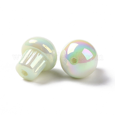УФ-покрытие радужные переливающиеся непрозрачные акриловые бусины OACR-C010-07D-1