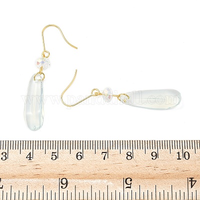 Серьги-подвески из нержавеющей стали 304 с гальваническим покрытием и кристаллами EJEW-Z129-21G-01-1