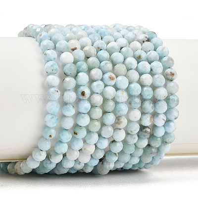 Природные ларимар бисер нитей&nbsp;G-B175-D08-4mm-1