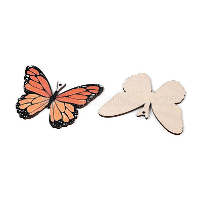 12 шт. подвеска в виде бабочки из дерева с УФ-печатью на одной стороне WOOD-N020-11-1