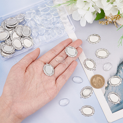 50 шт. подвеска-кабошон из хирургической нержавеющей стали 316 STAS-UN0049-60-1