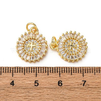Латунные микро проложить кубического циркония подвески KK-A265-08G-1