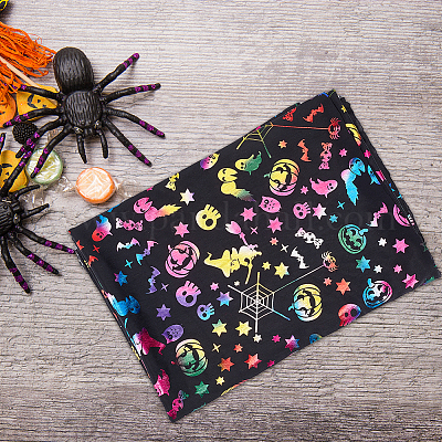 Хэллоуин тема узор полиэстер бронзовая ткань DIY-WH0033-30-1