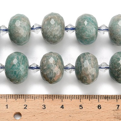 Природных амазонит бисер нитей G-L642-I09-18x13mm-1