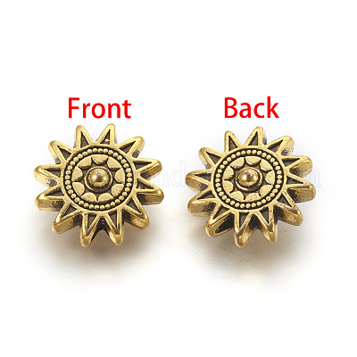 Тибетском стиле сплава ВС бусы TIBEP-GC188-AG-RS-1