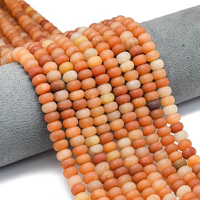 Натуральный красный авантюрин бисер нитей G-P575-A02-8x5mm-05-1