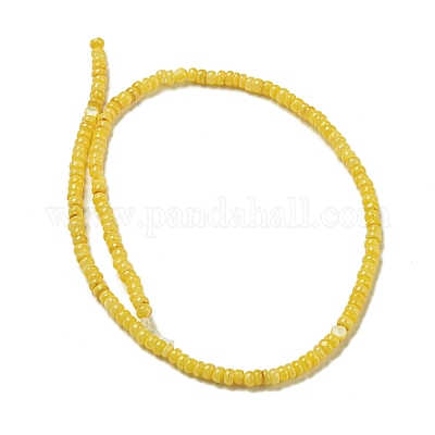 Окрашенные нити бусин из натуральных пресноводных ракушек BSHE-G039-07F-1