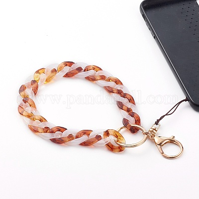 Двухцветные акриловые мобильные ремни-цепочки HJEW-JM00450-1
