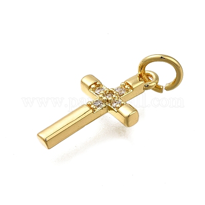 Латунные микропаве прозрачные подвески с фианитом ZIRC-I070-111G-1