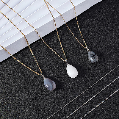 Ожерелье из нержавеющей стали 304 с цепочкой NJEW-UN0001-07-1