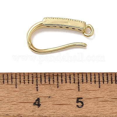 Стойка покрытие латунь микропаве прозрачный кубический цирконий крючки для сережек KK-A231-07G-1