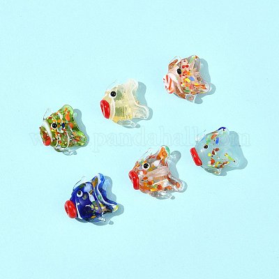 6шт 6 цвета бусины лэмпворк ручной работы LAMP-FS0001-56-1