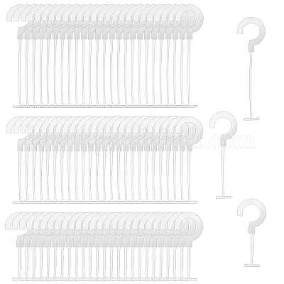 1500 шт. 3 стиля полипропиленовый пластиковый j-образный крючок стандартные крепления для бирок FIND-NB0002-92-1