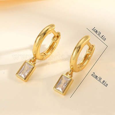 Простые квадратные серьги из циркония для женщин MV8061-1