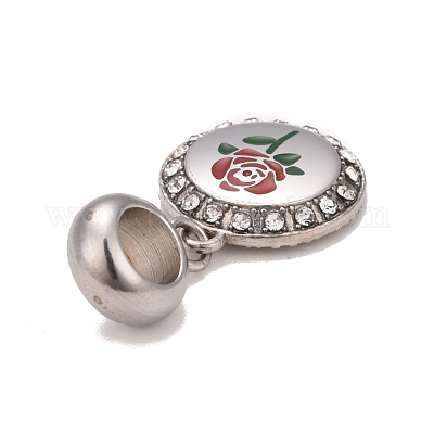 304 нержавеющая сталь хрустальные стразы европейские подвески-шармы STAS-F278-13P-1