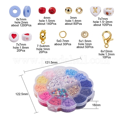 Набор бус из полимерной глины своими руками DIY-YW0004-77-1