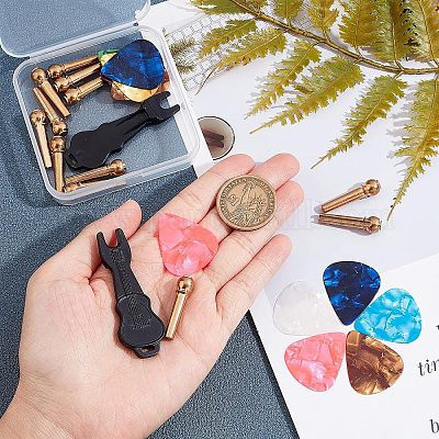 Наборы медиаторов и колышков для струн из АБС-пластика AJEW-FG0001-82-1