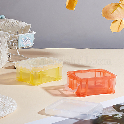 2 шт. 2-х цветные пластиковые мини-контейнеры для хранения с крышкой CON-LP0001-52-1