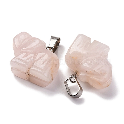 Природного розового кварца подвески G-B127-05P-03-1